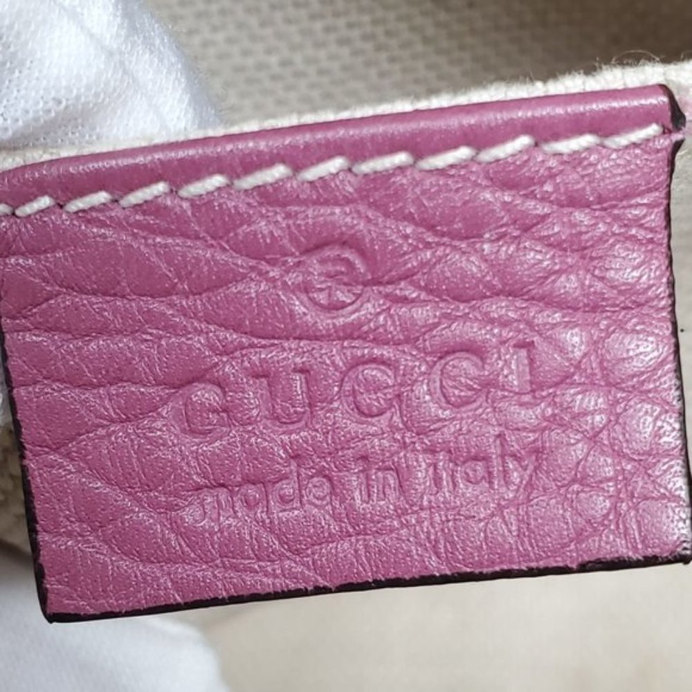 Auth Gucci Disco Camera Pink Leather Crossbody Bag - Picture 14 of 15